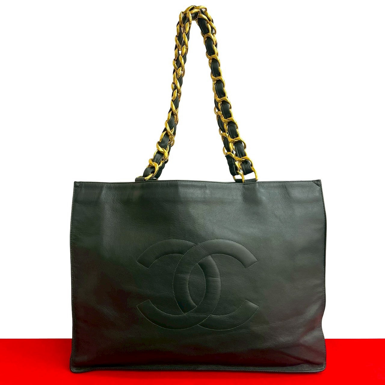 Chanel Lambskin Leather Tote Bag