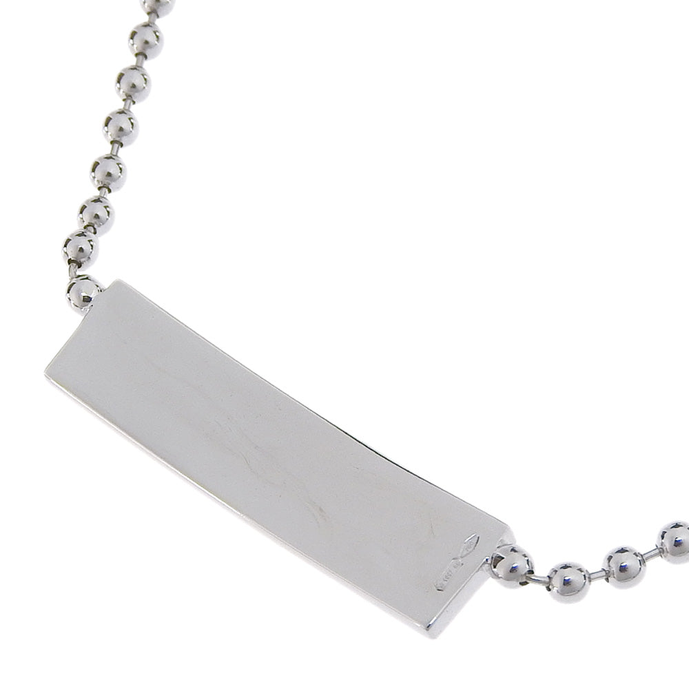 GUCCI Necklace K18 White Gold, Diamond Silver unisex(Unisex)