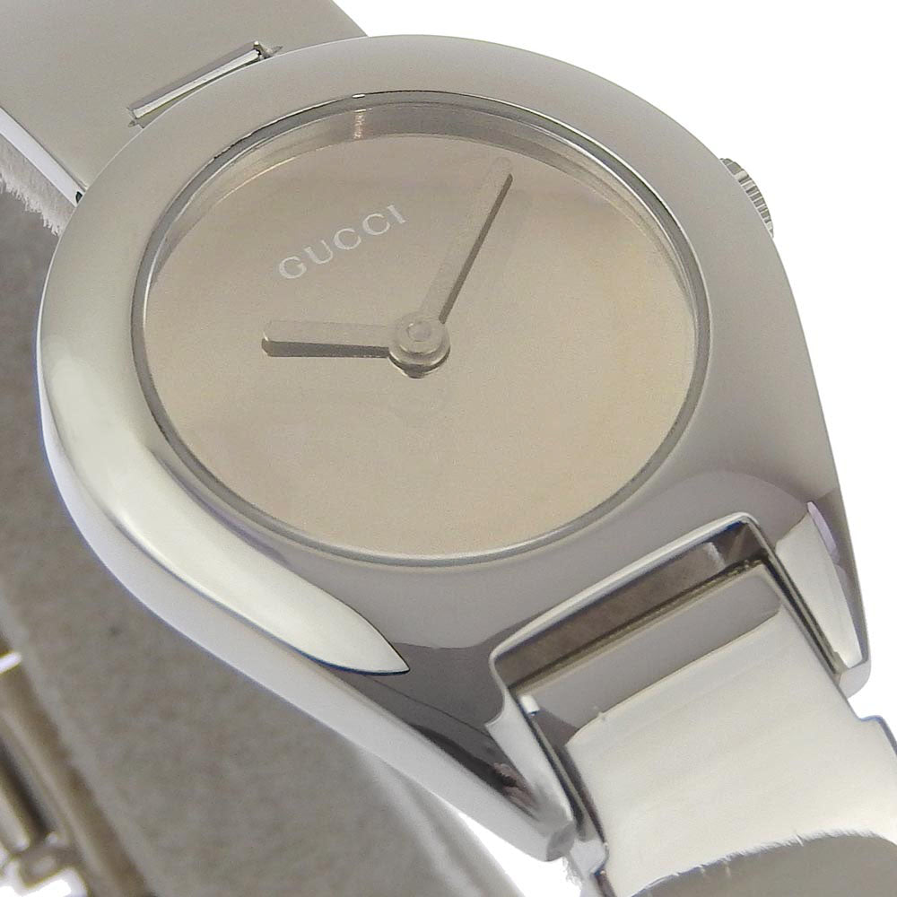 GUCCI Watches Quartz 6700L Stainless Steel Silver black dial Women