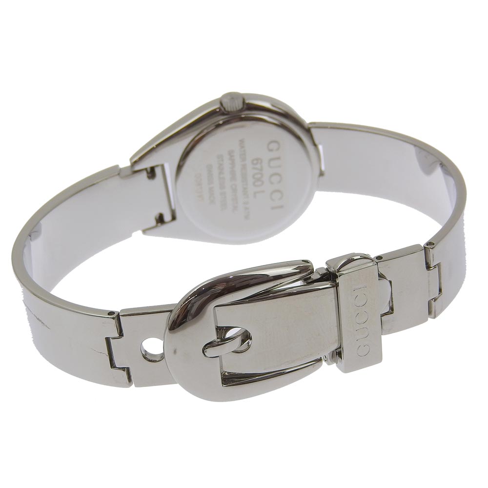 GUCCI Watches Quartz 6700L Stainless Steel Silver black dial Women  d