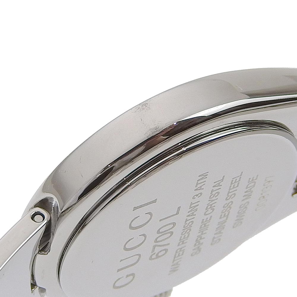 GUCCI Watches Quartz 6700L Stainless Steel Silver black dial Women  d