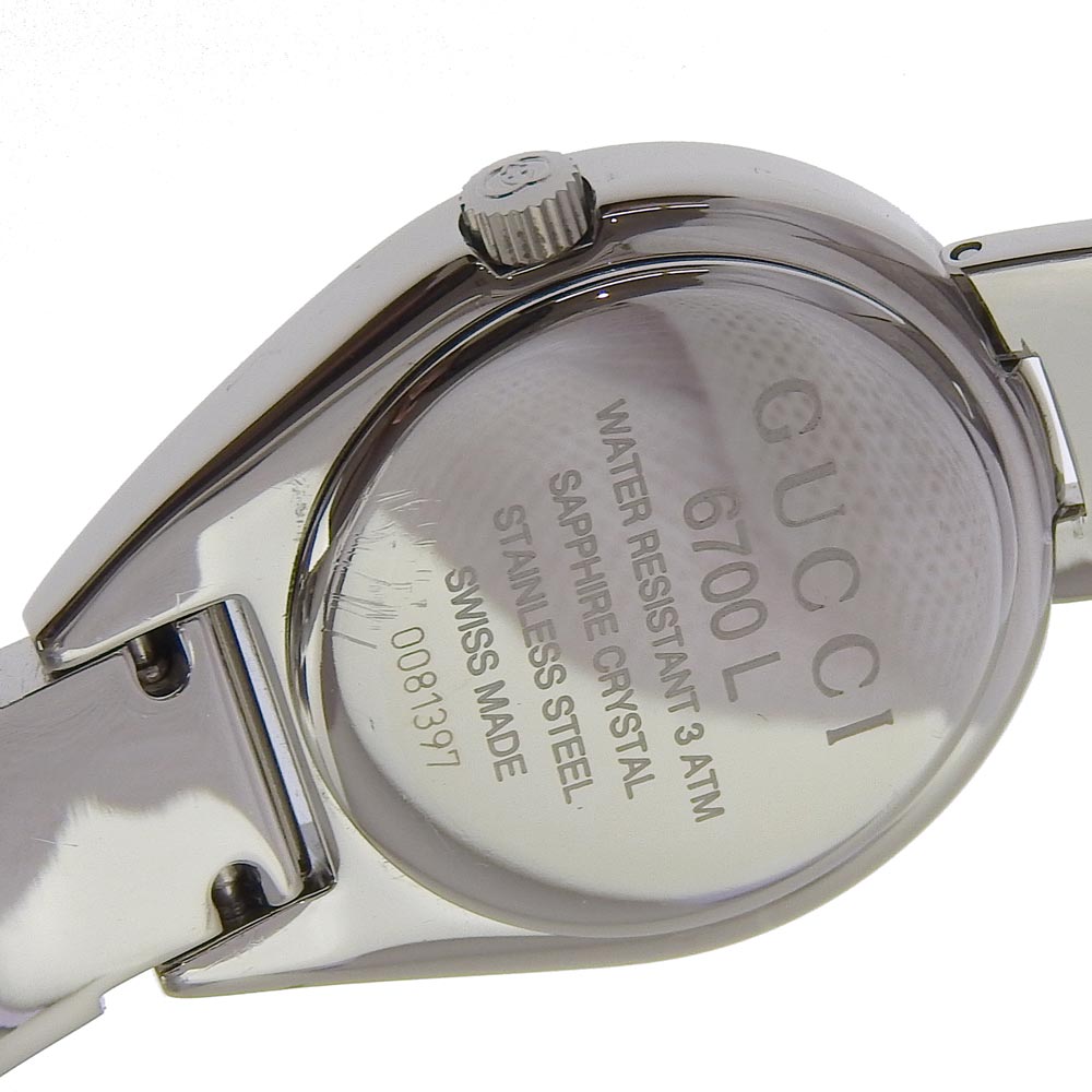 GUCCI Watches Quartz 6700L Stainless Steel Silver black dial Women  d