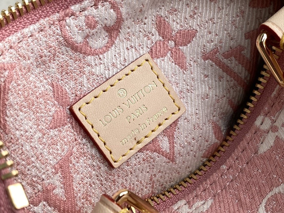Top Quality Nano Speedy Monogram Jacquard Denim Pink For Women, WoBags 6.3in/16cm Top Quality M81213