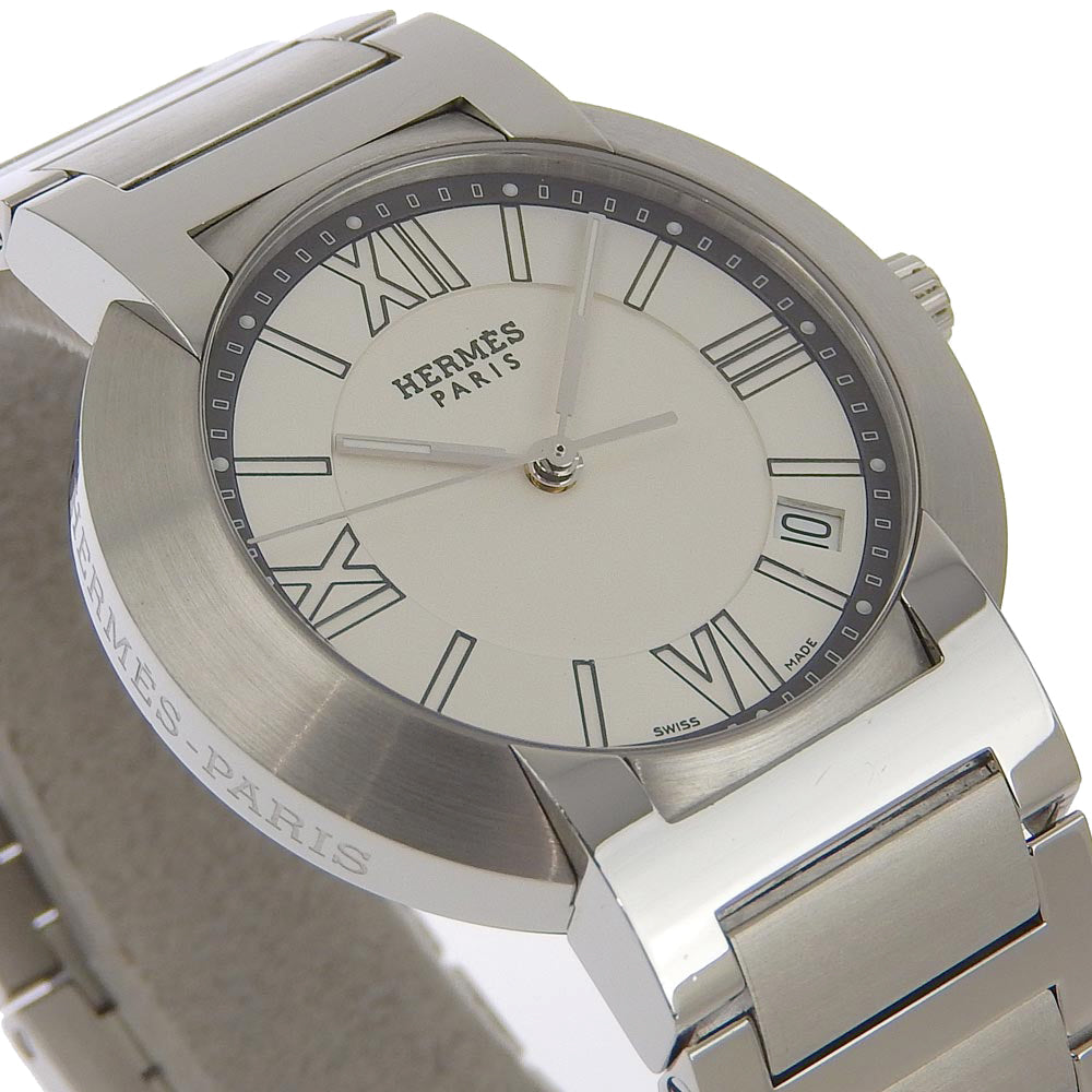 HERMES Watches Quartz NO1.710 Stainless Steel Silver Nomad White dial mens  d