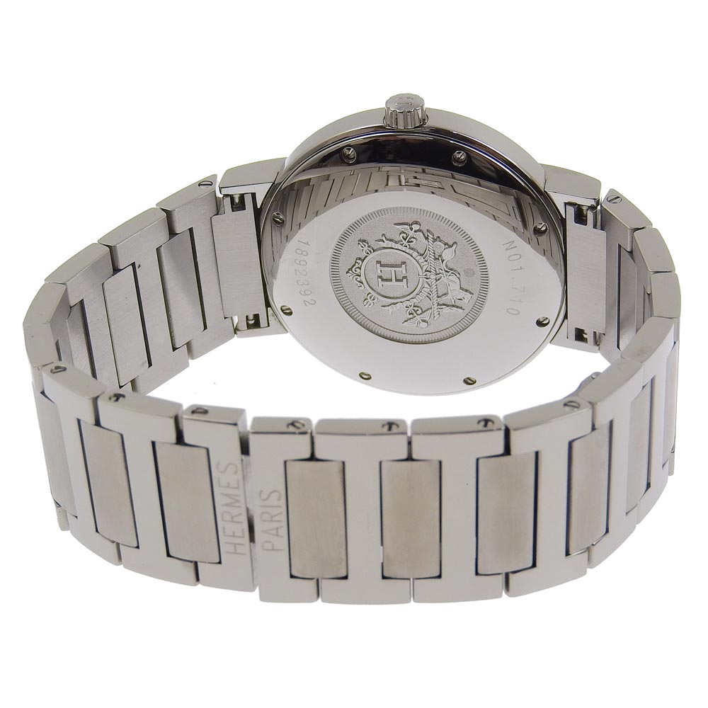 HERMES Watches Quartz NO1.710 Stainless Steel Silver Nomad White dial mens  d