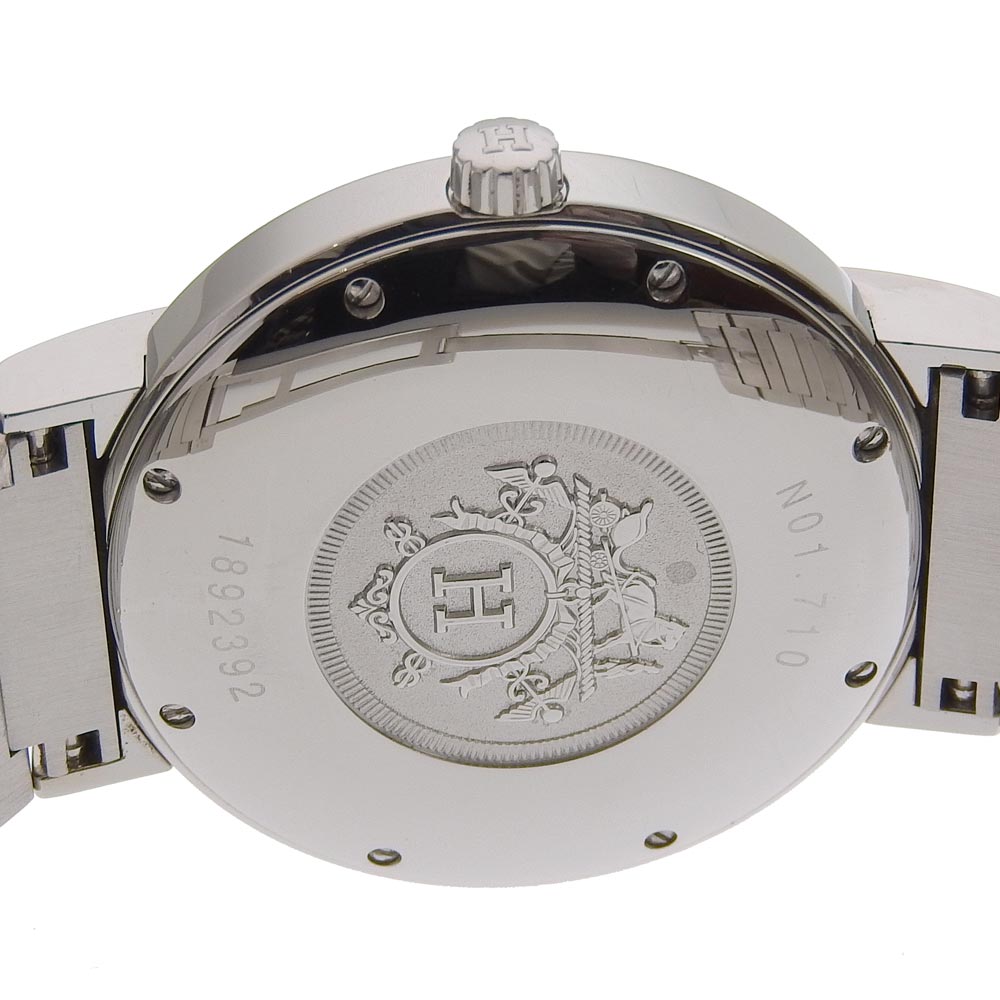 HERMES Watches Quartz NO1.710 Stainless Steel Silver Nomad White dial mens  d