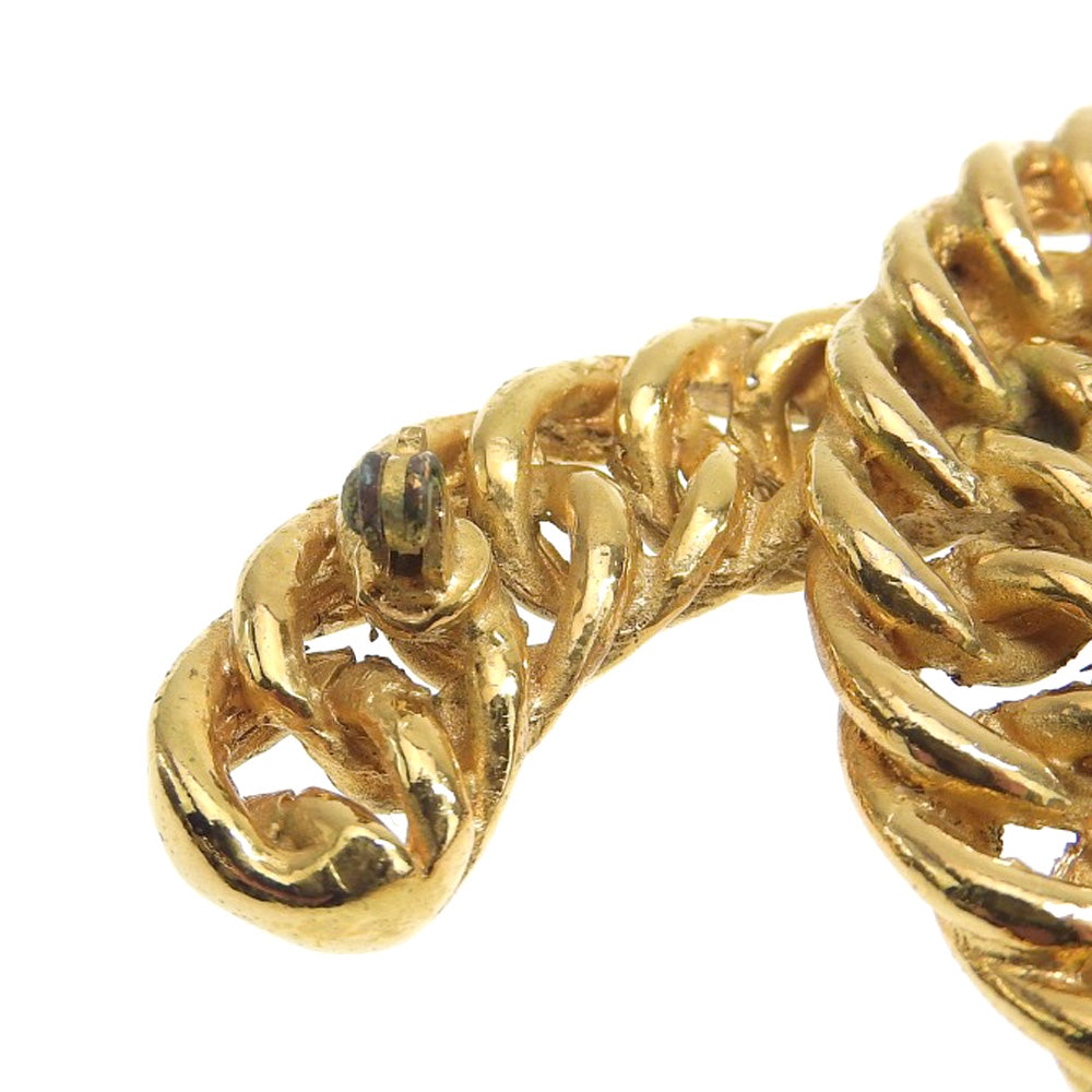 CHANEL Brooch Plated Gold gold Chain COCO Mark Women  d
