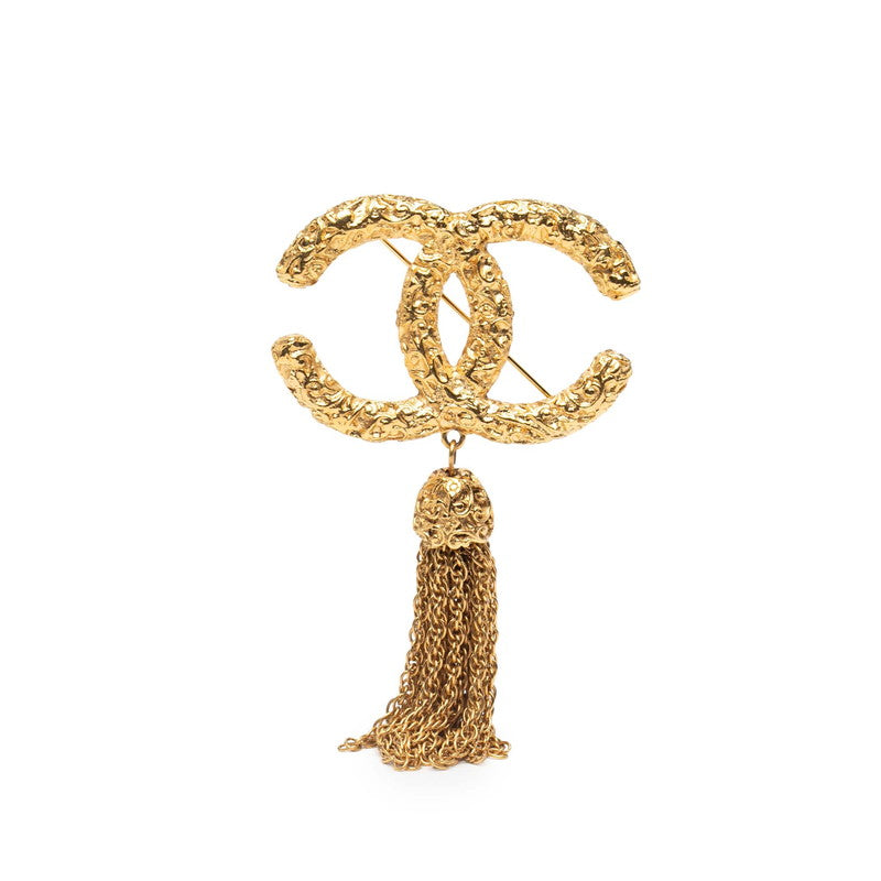 Chanel Coco Mark Lava Fringe Brooch