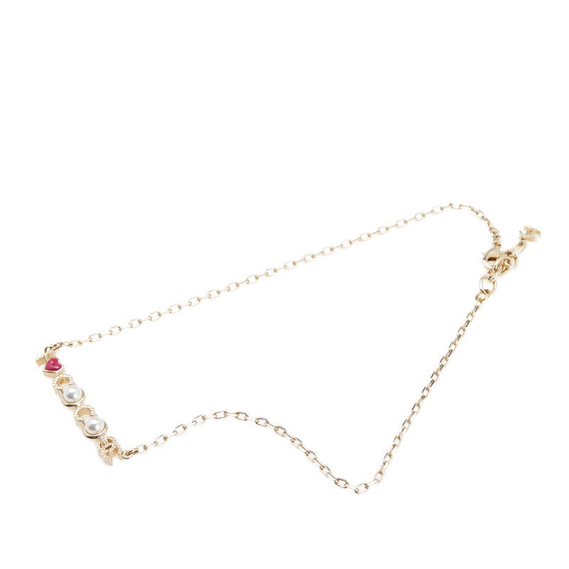 Chanel I LOVE COCO Heart Motif Pearl Necklace