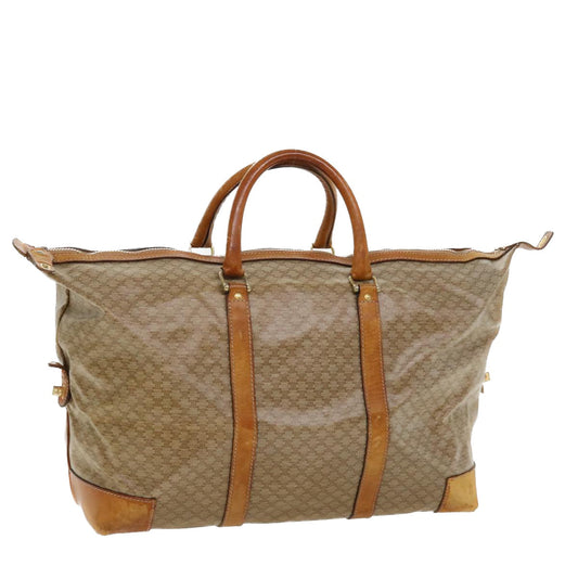 Luxury CELINE Macadam Canvas Boston Bag PVC Leather Beige  im402