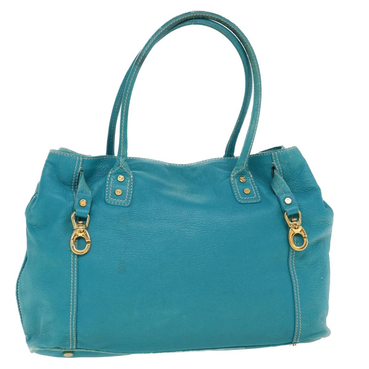 Luxury CELINE Shoulder Bag Leather Light Blue  im428