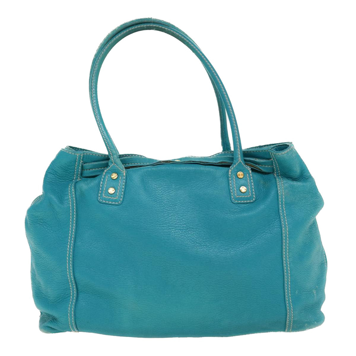 Luxury CELINE Shoulder Bag Leather Light Blue  im428
