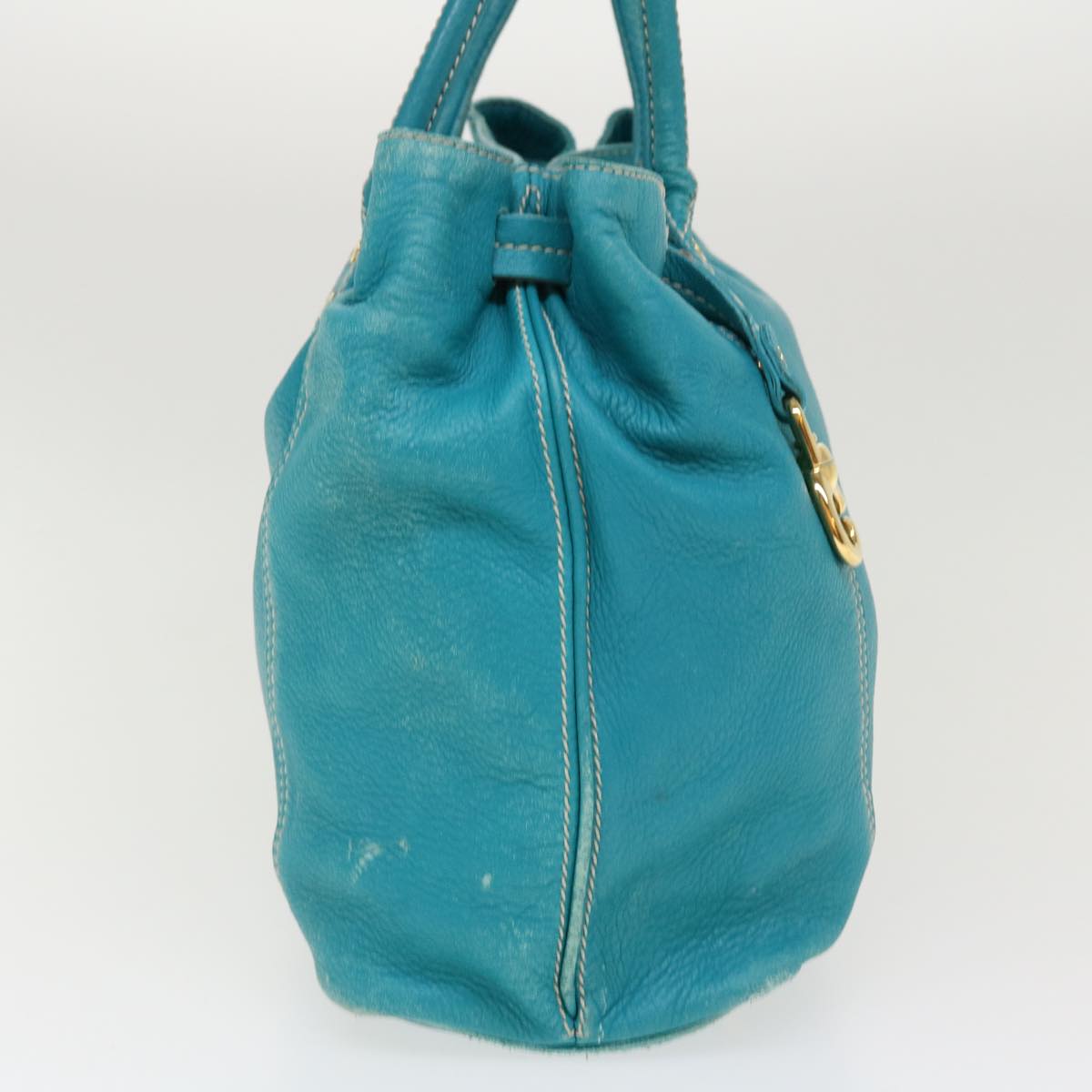 Luxury CELINE Shoulder Bag Leather Light Blue  im428