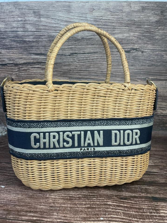 Christian Dior Wicker Basket Bag