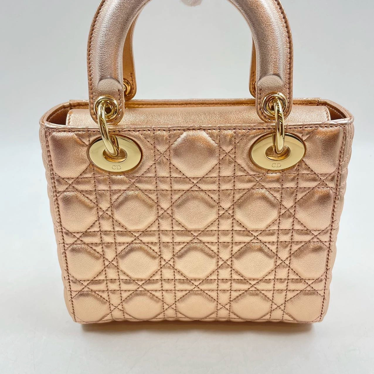 Lady Dior ABCdior Small Pink Irediscent and Metallic Cannage Lambskin Handbag