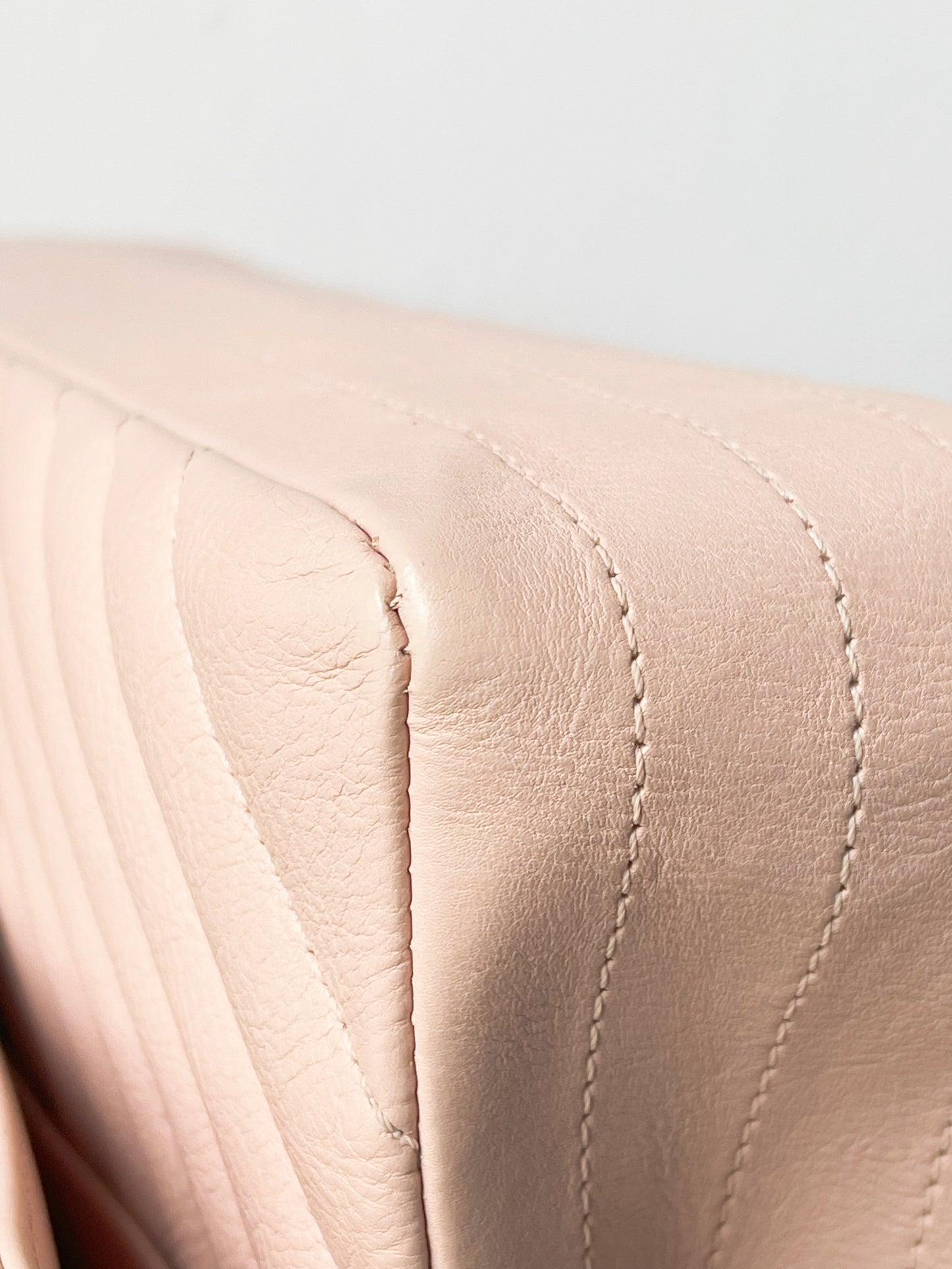 Chanel 17C Classic Chevron Calfskin Light Pink 