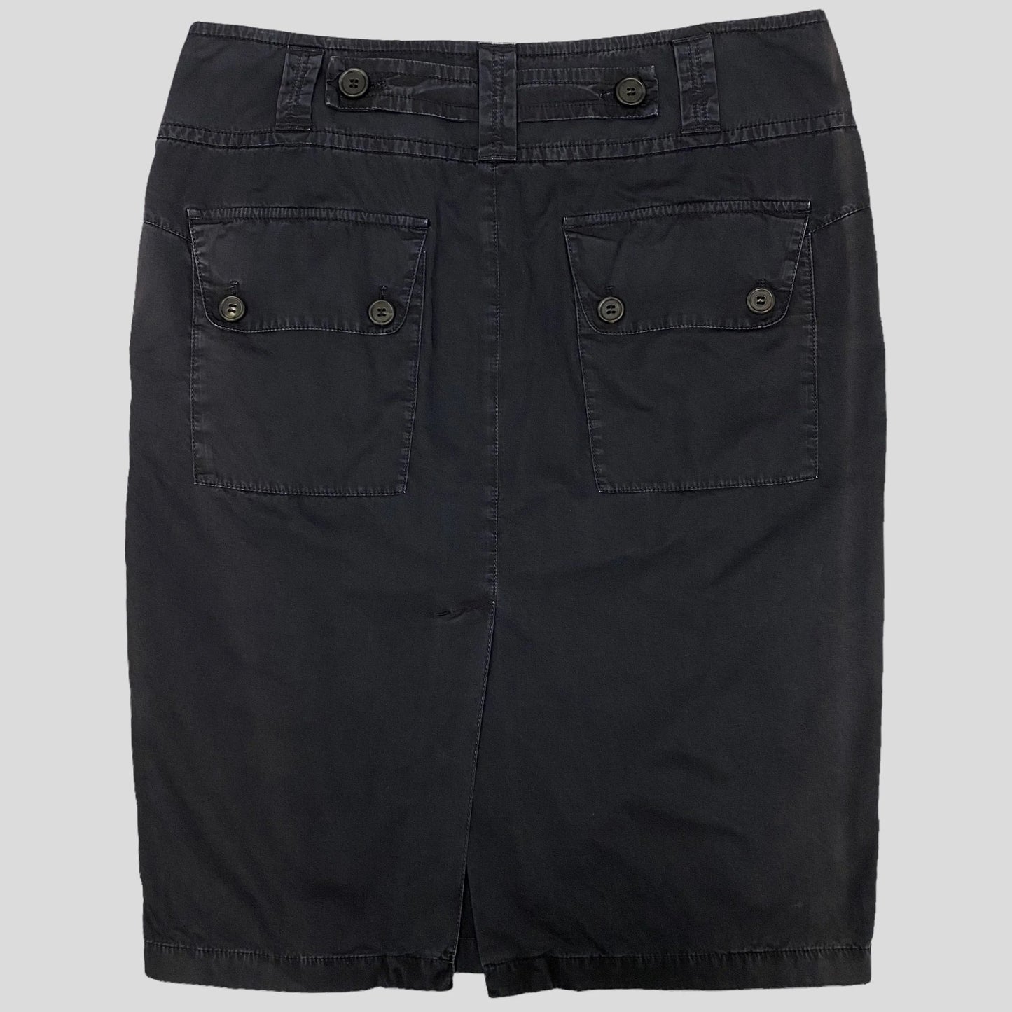 Prada Sport 2004 Midi Belted Cargo Skirt - 12-16