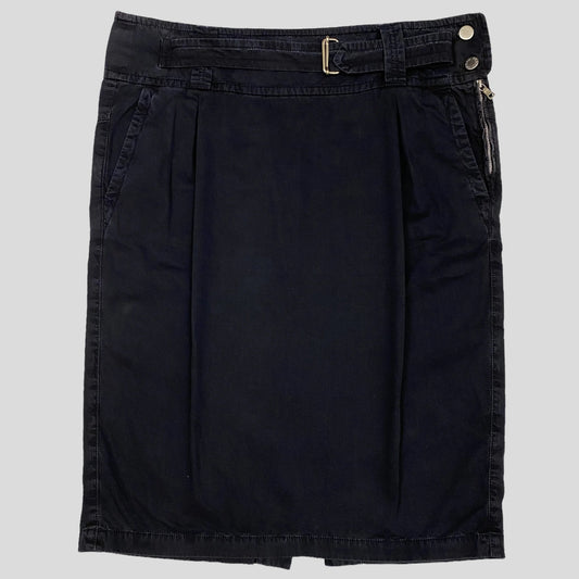 Prada Sport 2004 Midi Belted Cargo Skirt - 12-16