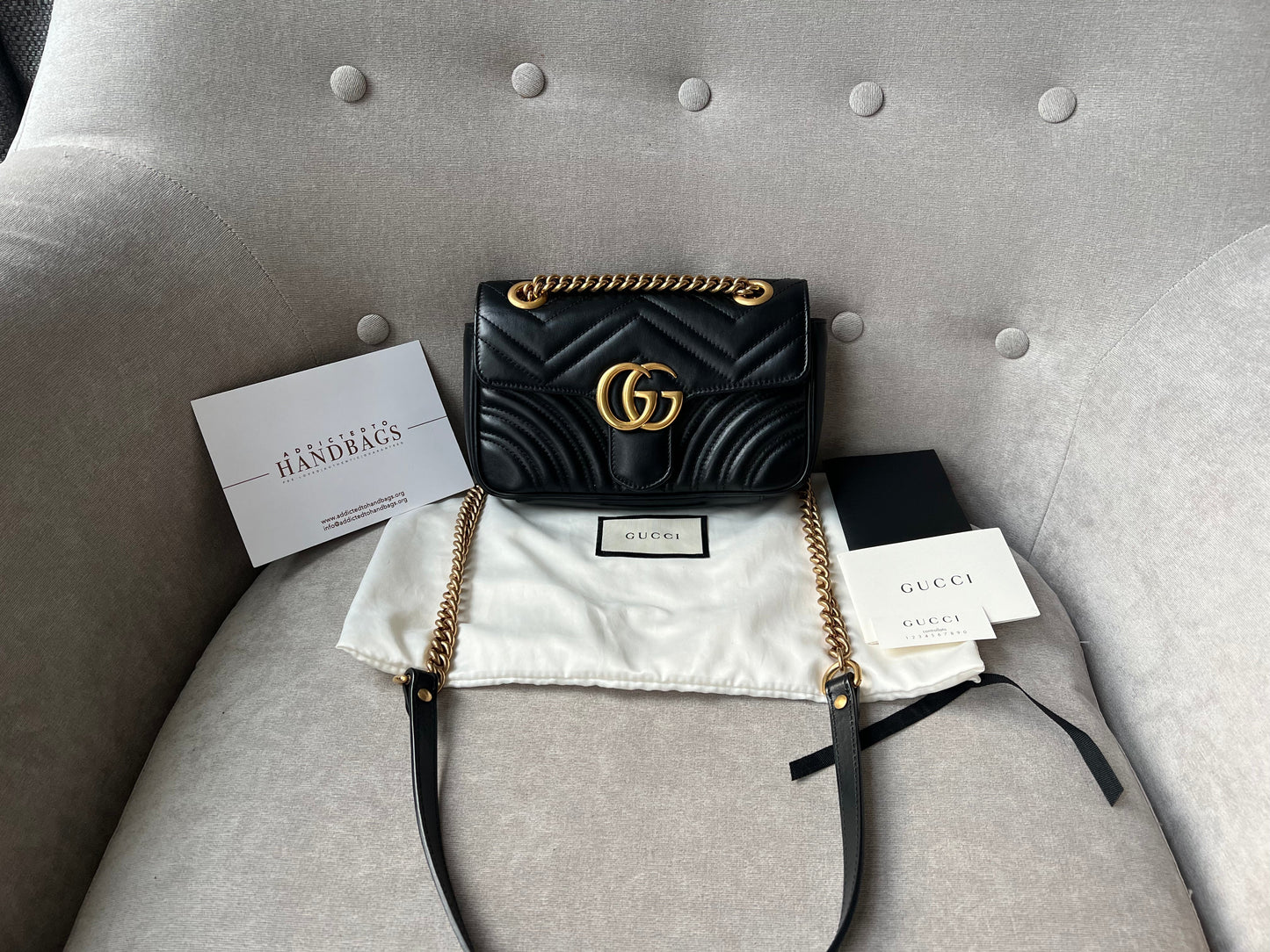 Gucci GG Black Marmont Mini Shoulder Bag (RRP £1,700)