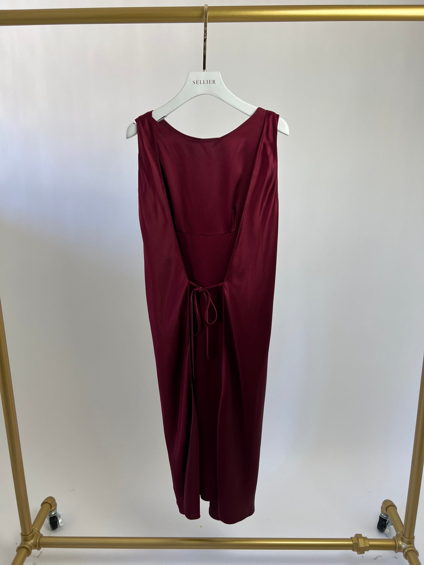 Chanel   98A Burgundy Silk Wrap Dress Size FR 38 ( UK 10)