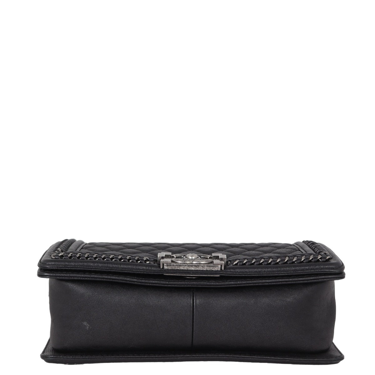 Chanel Boy Paris-Rome Chain Top Handle Old Medium | Black