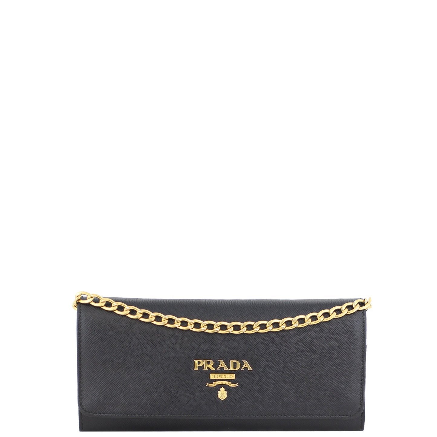 Prada Saffiano Lux Chain Wallet