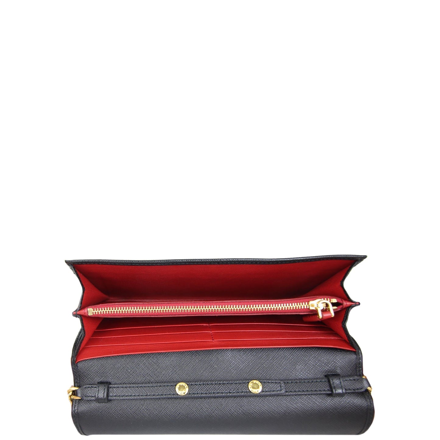 Prada Saffiano Lux Chain Wallet