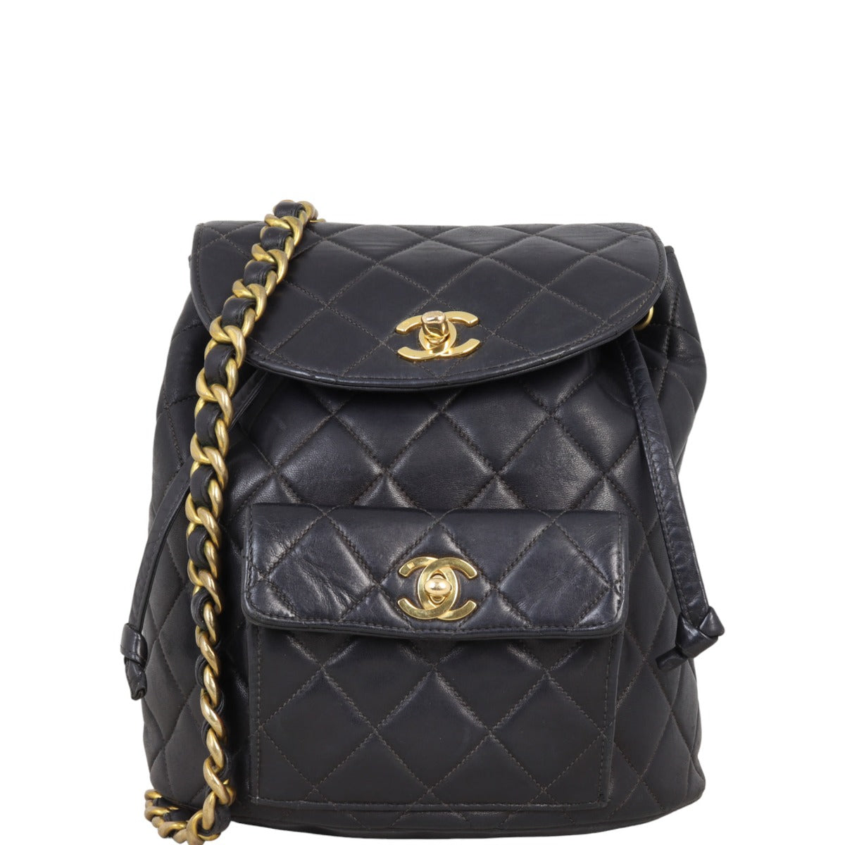 Chanel Duma Quilted Backpack   | Black