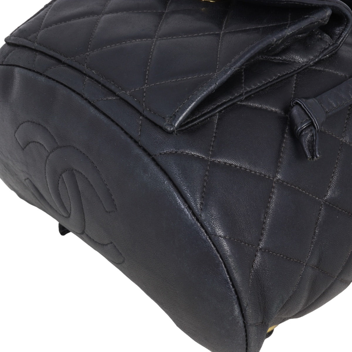 Chanel Duma Quilted Backpack   | Black