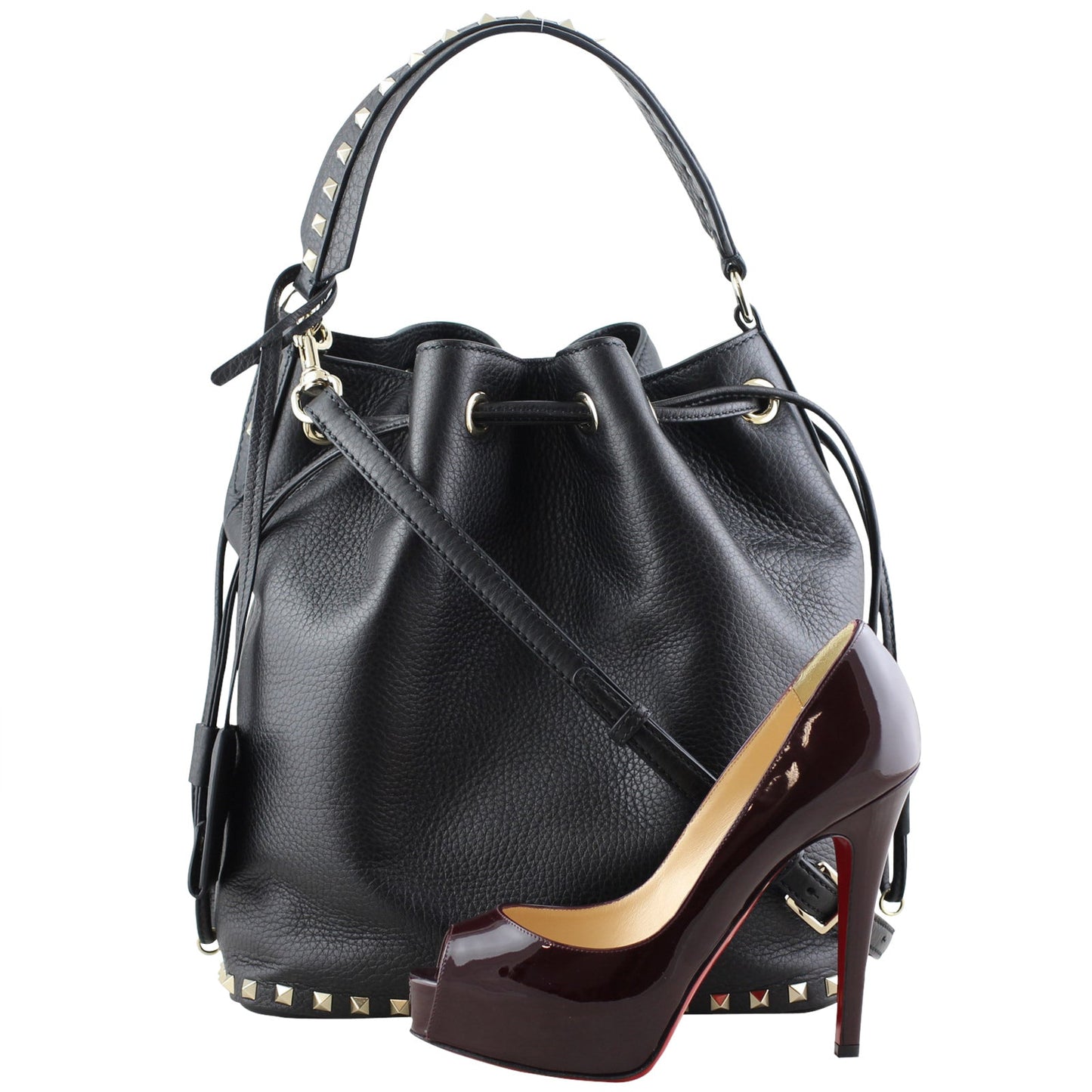 Valentino Rockstud Bucket Bag Medium