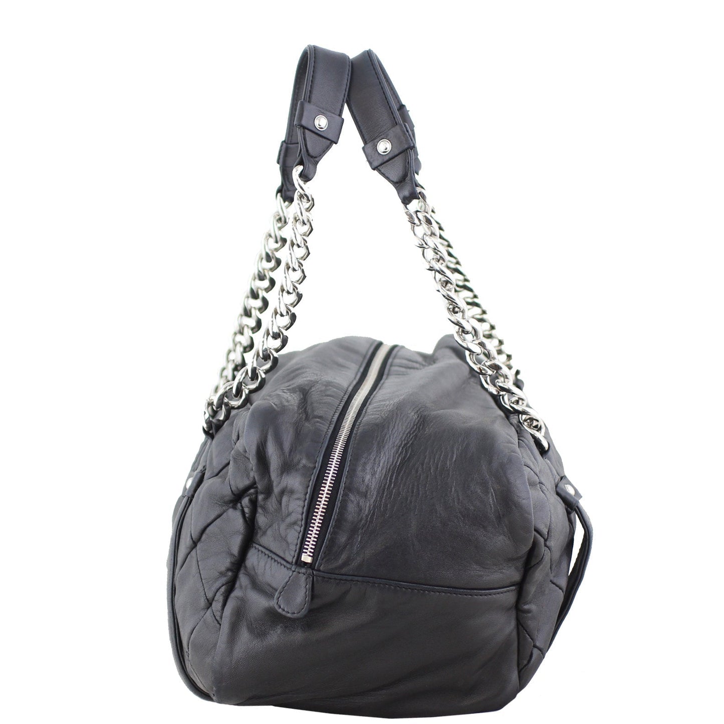 Chanel Diagonal Zip Bowler Bag