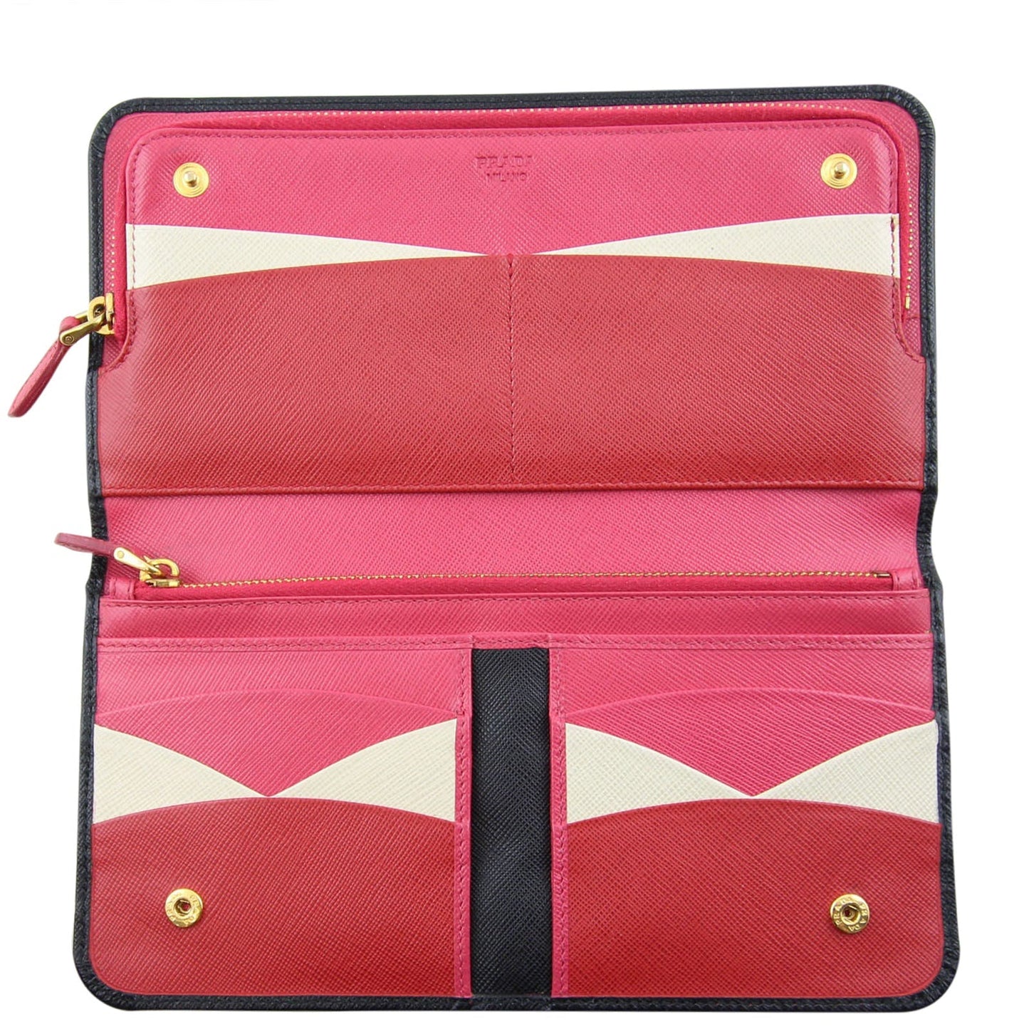 Prada Saffiano Bifold Multicolour Wallet