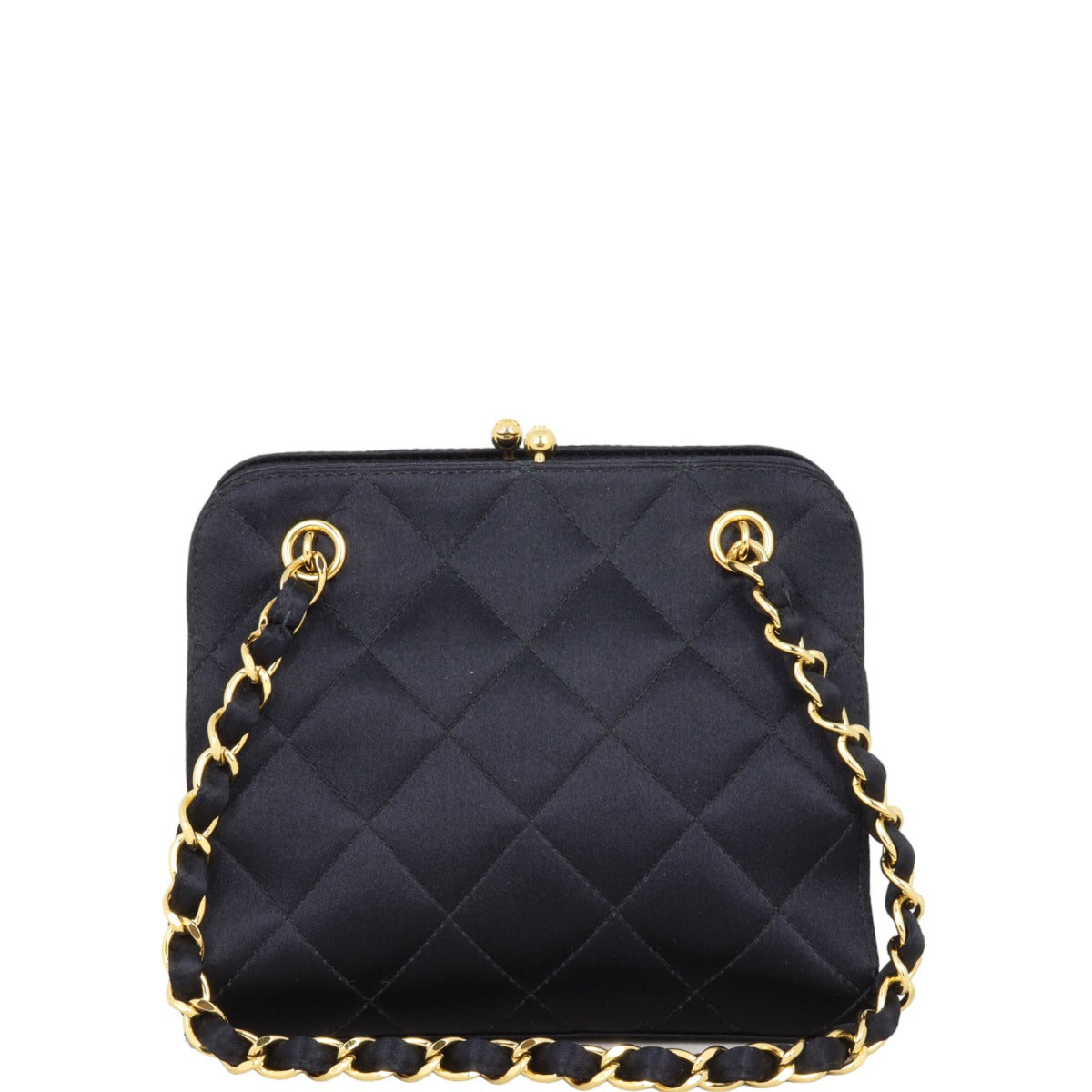 Chanel   Kisslock Satin Mini Bag
