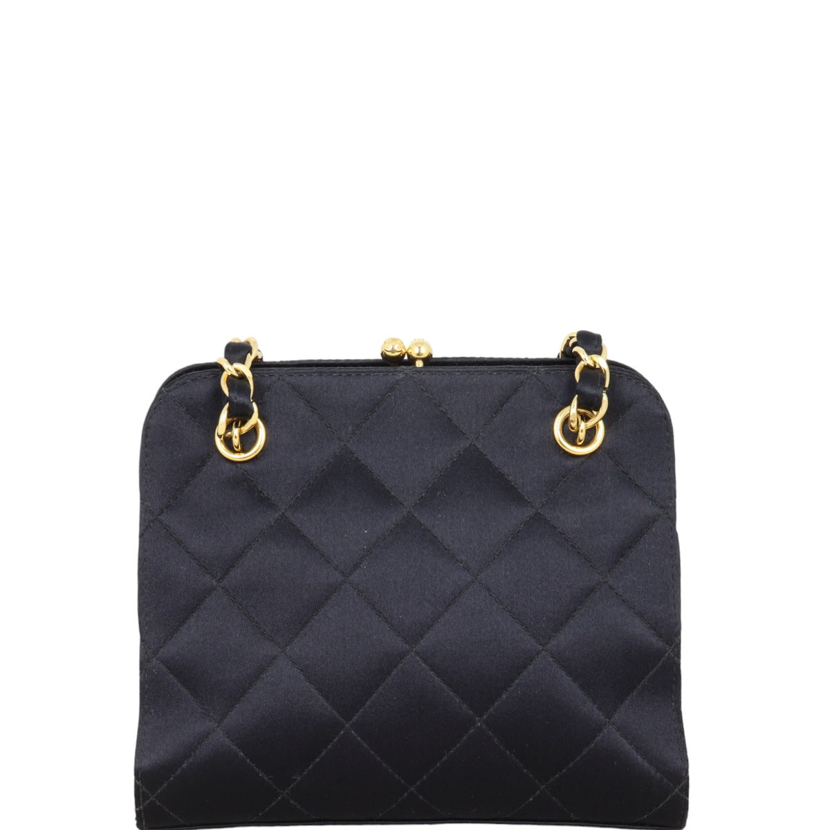 Chanel   Kisslock Satin Mini Bag