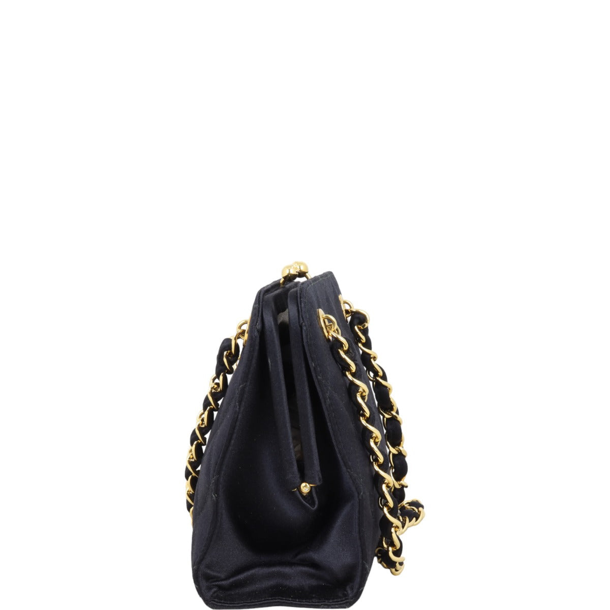 Chanel   Kisslock Satin Mini Bag