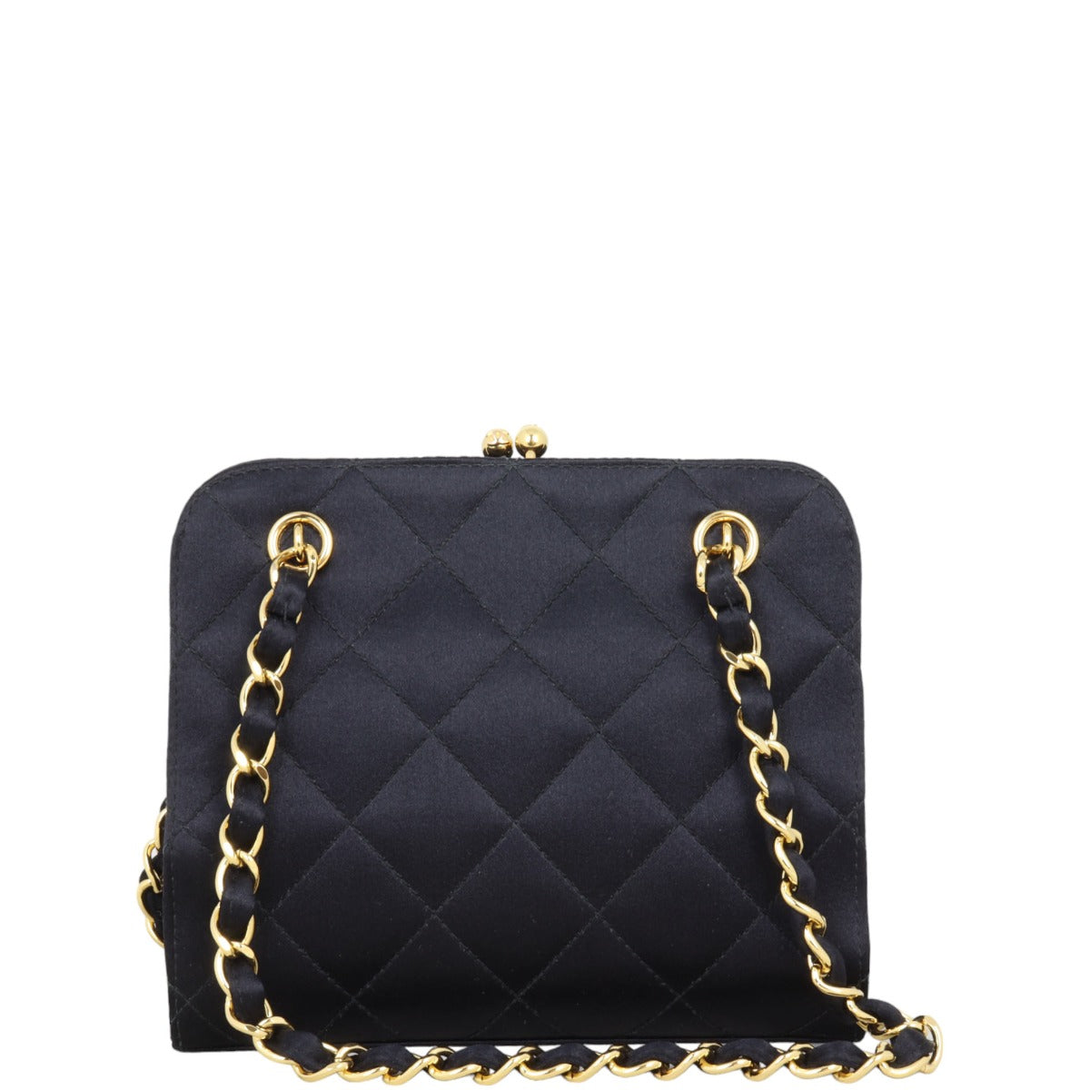Chanel   Kisslock Satin Mini Bag