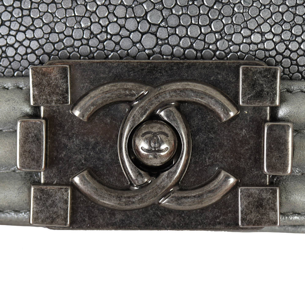 Chanel Boy Small Galuchat | Silver