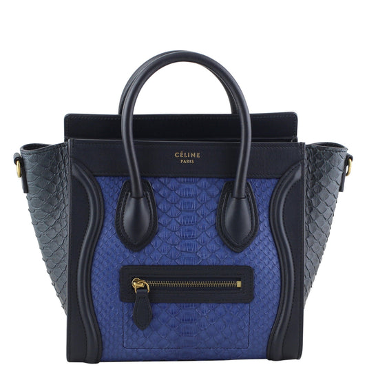 Celine Nano Luggage Tote Python