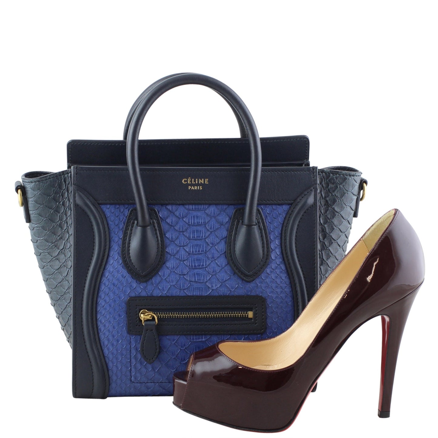 Celine Nano Luggage Tote Python