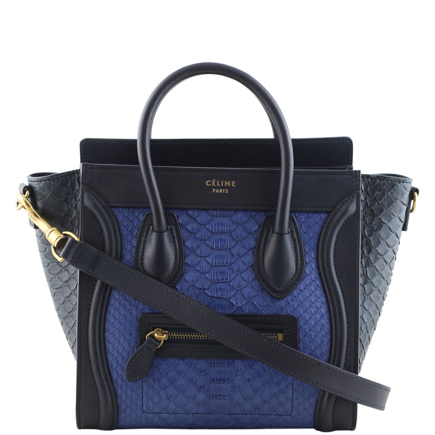 Celine Nano Luggage Tote Python