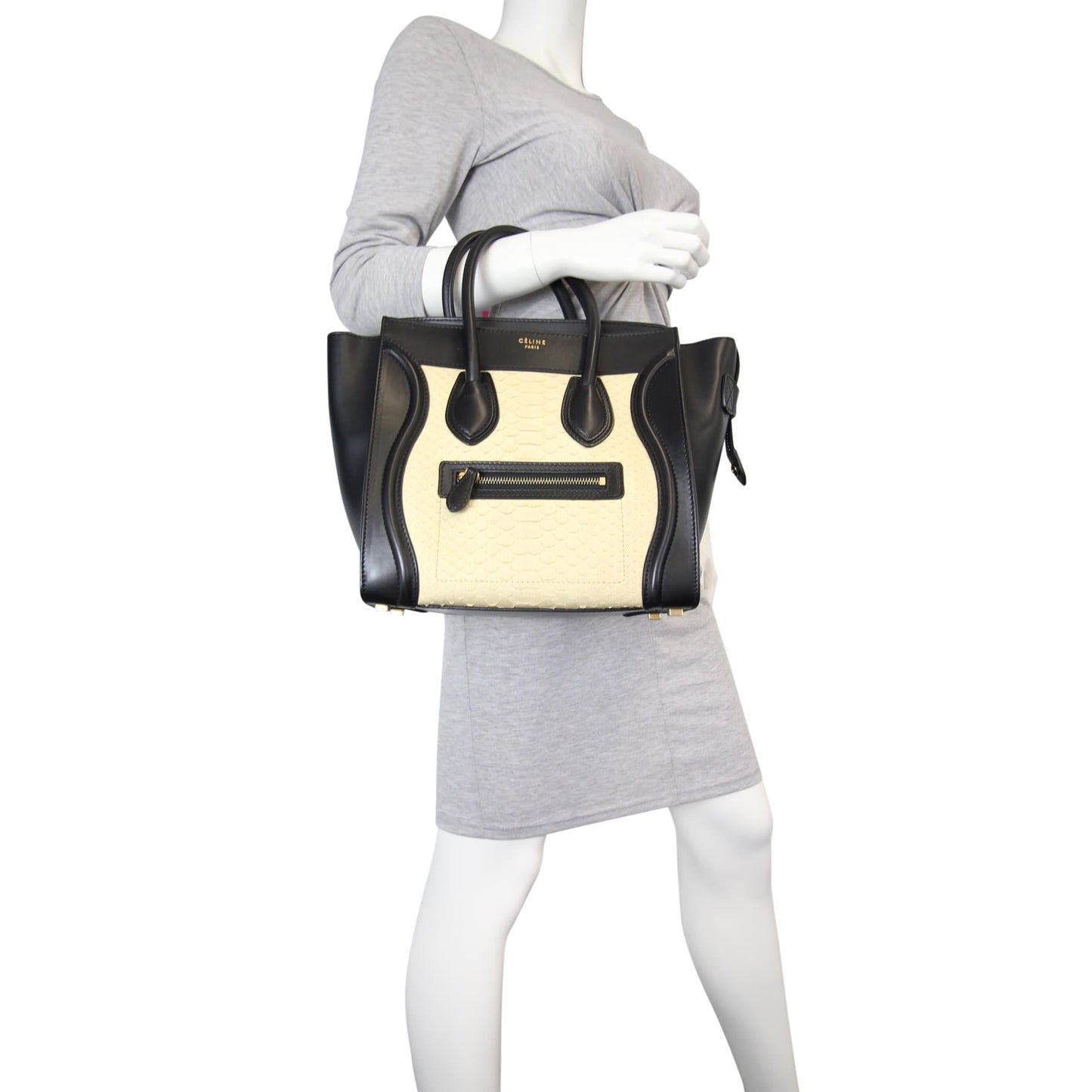 Celine Micro Luggage Tote Python
