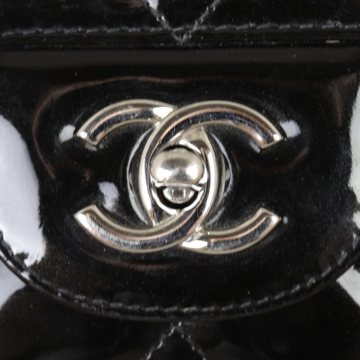 Chanel Classic Single Flap Jumbo Patent |  Black Quilted Patent