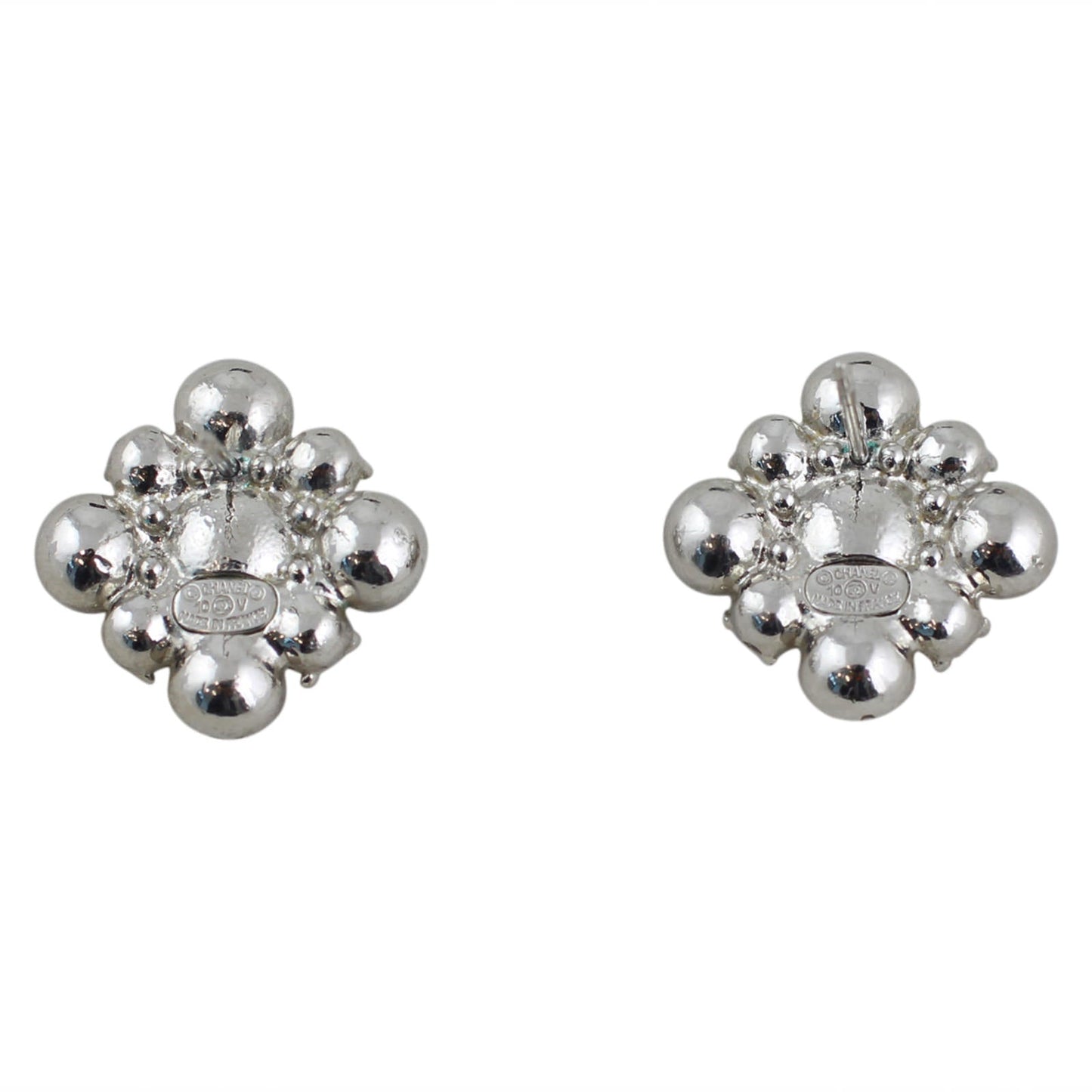 Chanel Swarovski Cluster Diamante Earrings