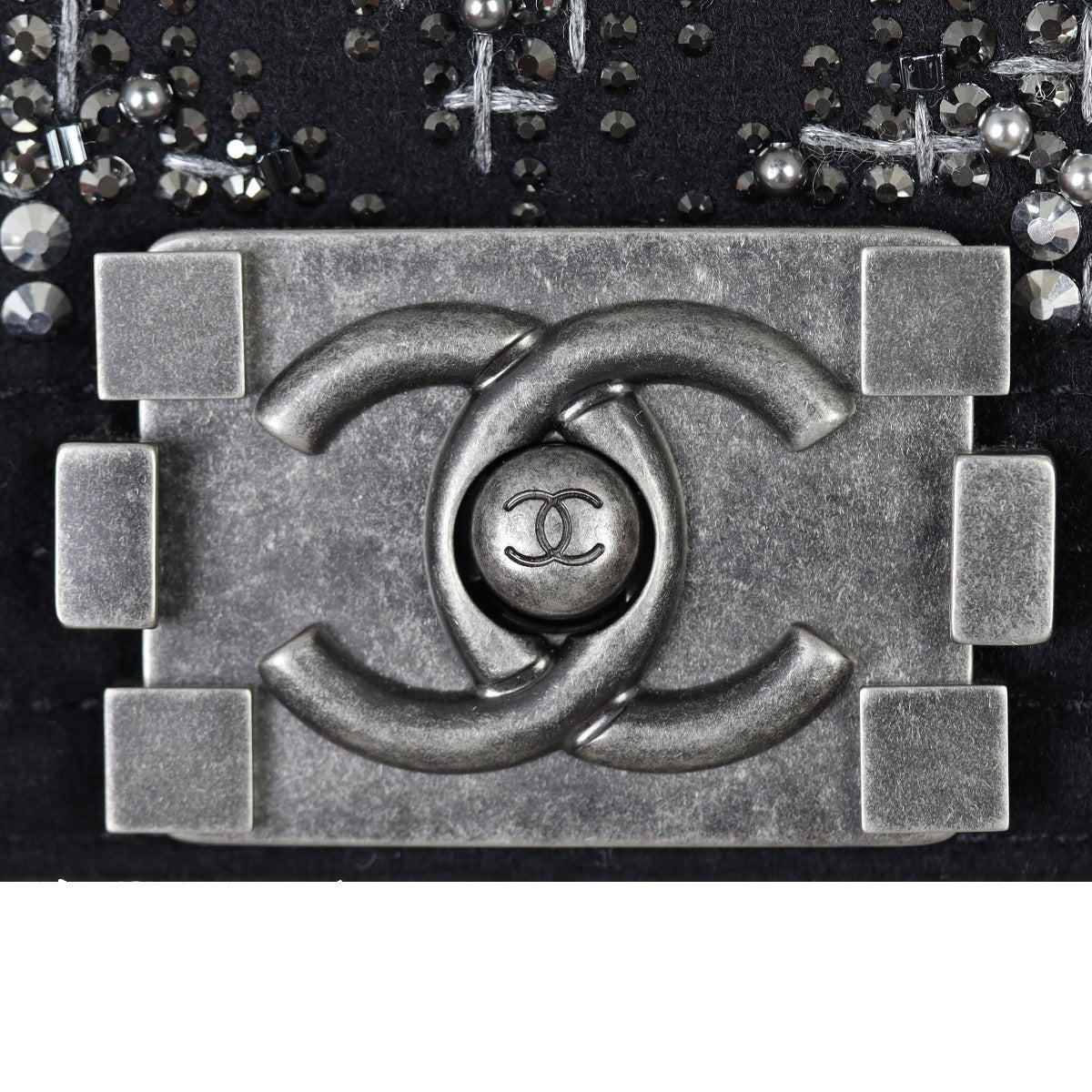 Chanel Boy Old Medium Embroidered