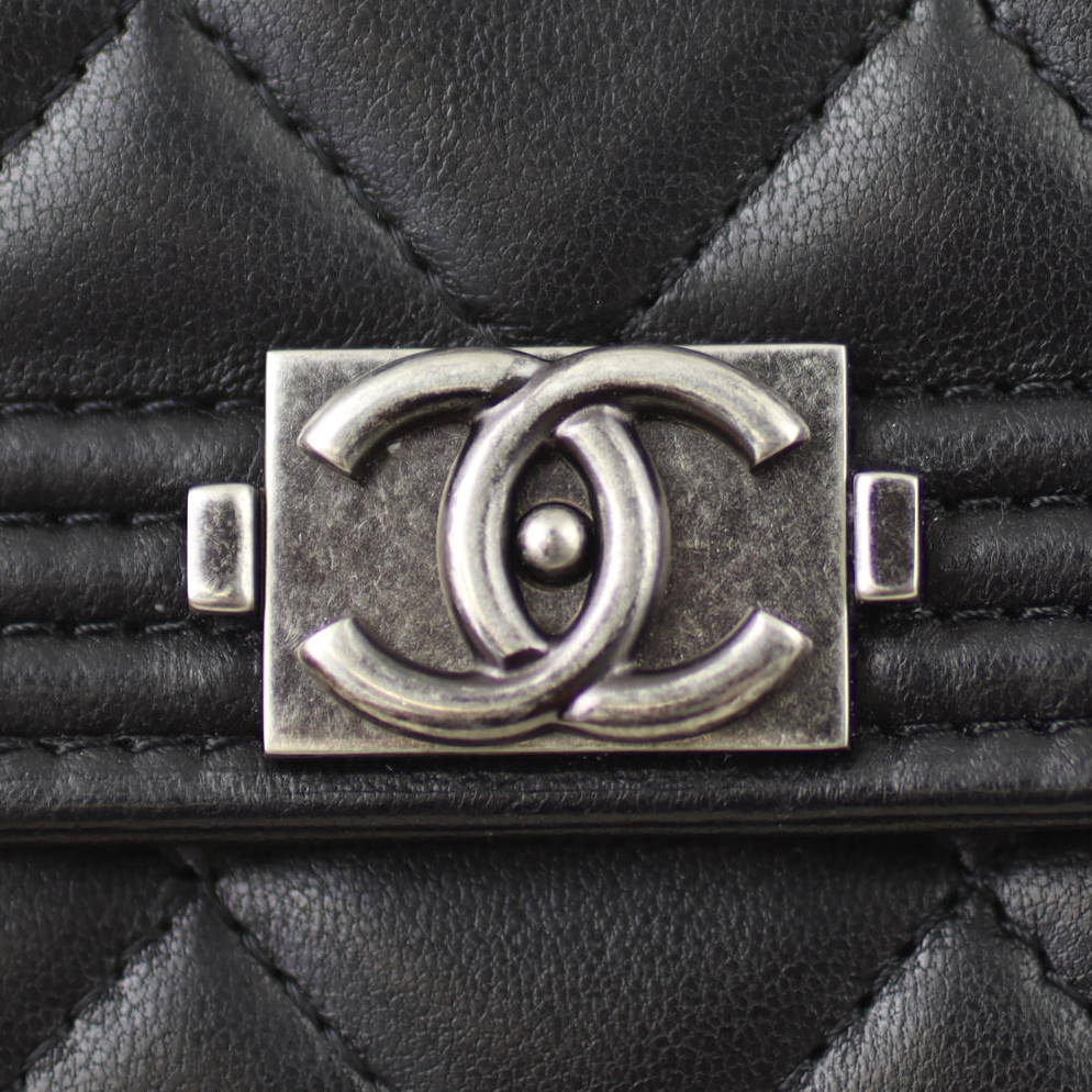 Chanel Boy Wallet on Chain | Silver Hardware