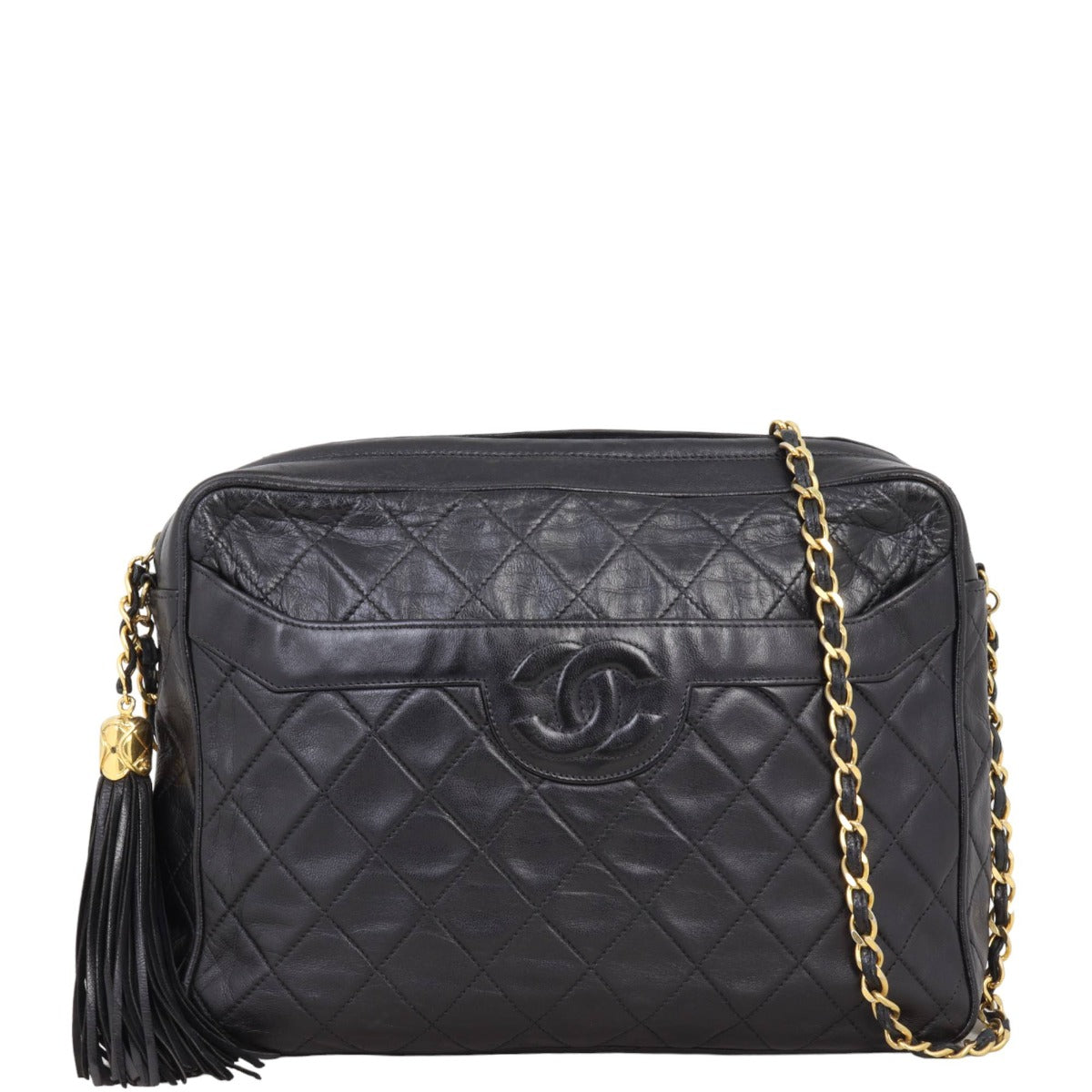 Chanel   Camera Tassel Bag Medium | Black