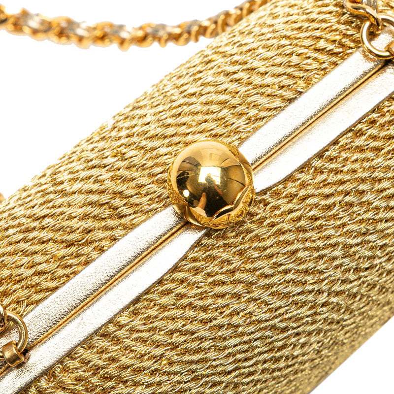 Chanel Coco Mark Glitter Canvas Shoulder Bag