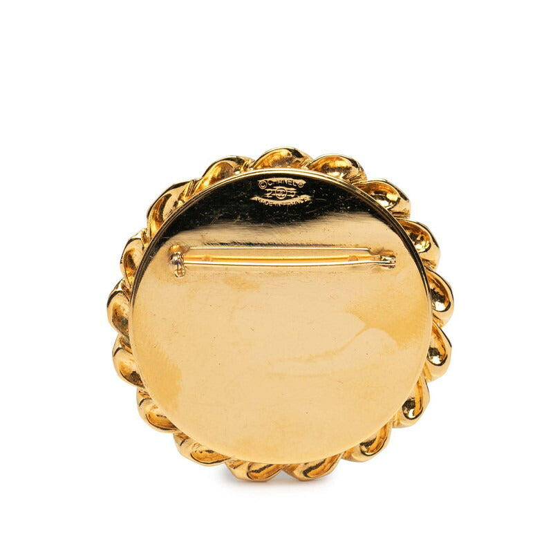 Chanel Coco Mark Round Mirror Brooch