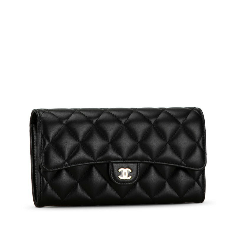 Chanel Classic Long Flap Wallet Lambskin Wallet