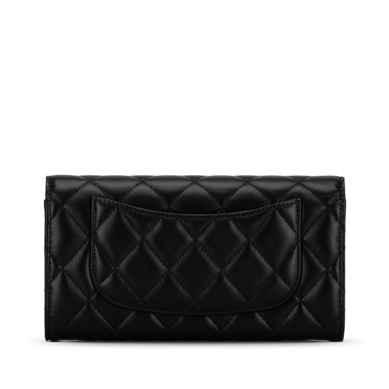 Chanel Classic Long Flap Wallet Lambskin Wallet
